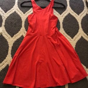 Red skater dress